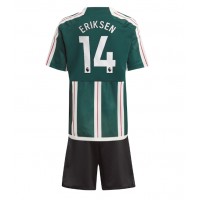 Manchester United Christian Eriksen #14 Replika babykläder Bortaställ Barn 2023-24 Kortärmad (+ korta byxor)